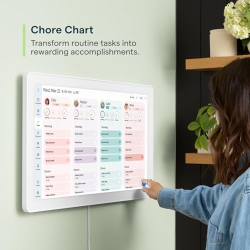 Image of Skylight Calendar Max - 27 inch Digital Calendar & Chore Chart, Classic White