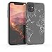 Produktbild kwmobile Hülle kompatibel mit Apple iPhone 11 - Handyhülle Silikon Case - Travel Flugzeug Silber Transparent