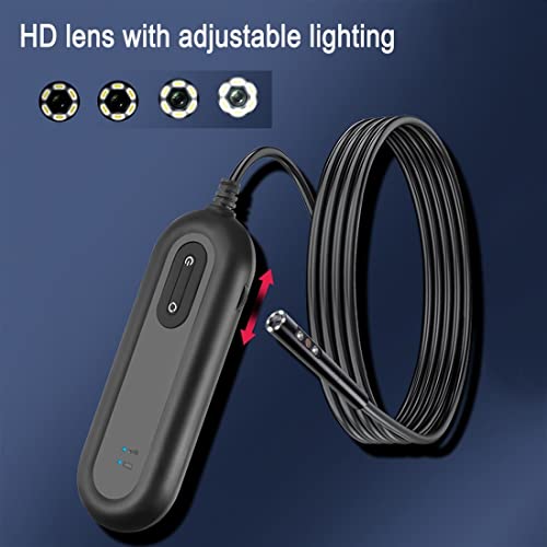 Borescopes 2.0MP WiFi industriële pijplijn autoreparatie-endoscoop, 4,9 mm endoscoopbesturing met twee lenzen, IP68… - Image 3