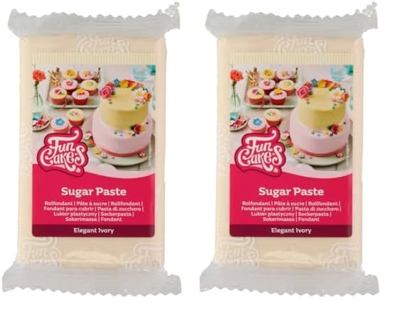 FunCakes Pasta de Azúcar Marfil Elegante 250 g (Paquete de 2)