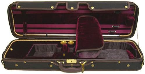 SKY Euro-Style 4/4 Full Size Violin Case Oblong Black/Maroon