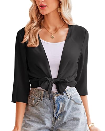 Zeagoo Damen Bolero Chiffon Schulterjacke Festliche Jacke Dünn Kurze...
