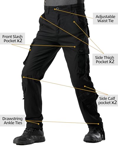 Men's Camo Cargo Pants,Military Tactical Ripstop Hiking,Lightweight Outdoor Pants with Multi Pockets2