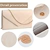 Anseom Damen-Clutches Handtasche Clutch Geldbörse für Frauen Abendtaschen mit abnehmbarer Kette Abschlussball Schulter Crossbody Tasche Damen stilvolle Kette Tasche für Hochzeit Party, beige, Standard #2