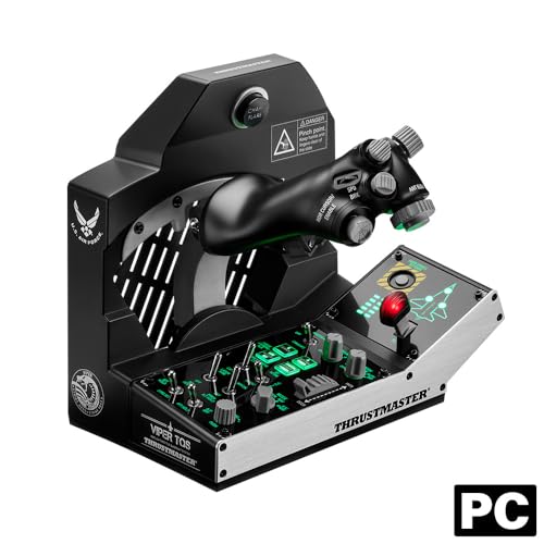 Image of Thrustmaster Viper TQS Metal Flight Sim Throttle Quadrant System - PC | 1:1 replica handle, U.S. Air Force licensed, CHAFF /FLARE slap switch, 21 buttons, 5 axes, 16-bit H.E.A.R.T, DCS plug and play