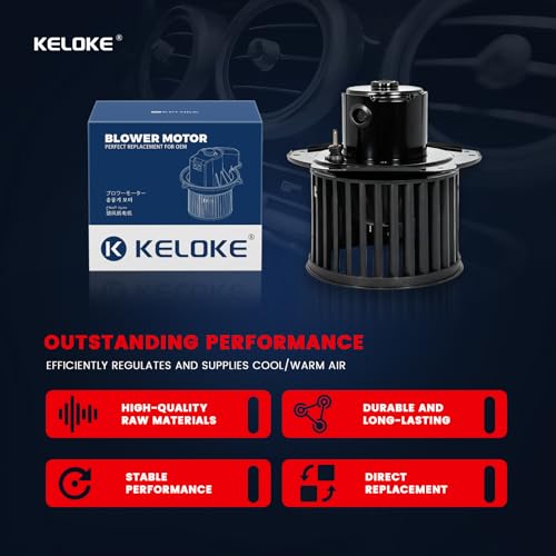 Image of KELOKE Front Blower Motor AC Fan Compatible with Chevy & GMC Vehicles - C10 /C20 /K10 /K20, C1500 /C2500 /K1500 /K2500, R10 /R20 /V10 /V20, R1500 /R2500 /V1500 /V2500 1978-1999, Replace# 700091