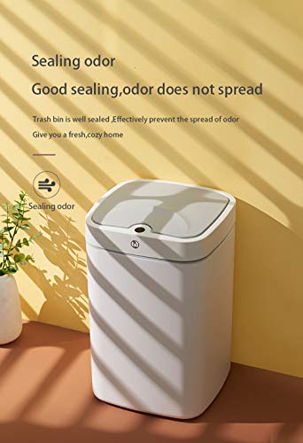 Papelera automática sensor 18L blanca ABS rectangular miniatura 5