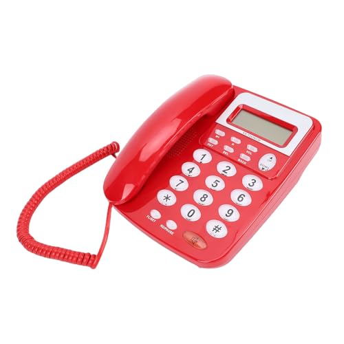Téléphone fixe filaire à grand bouton Tonysa avec affichage de l'identification de l'appelant