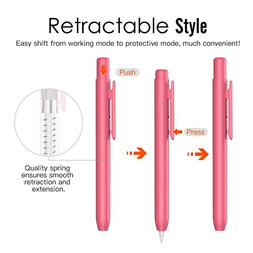 Image of MoKo Pencil Cover Compatible with Apple Pencil 1st Generation, Retractable Tip Cap Pencil Stylus Sleeve for 1st-generation Apple Pencil, Watermelon Red