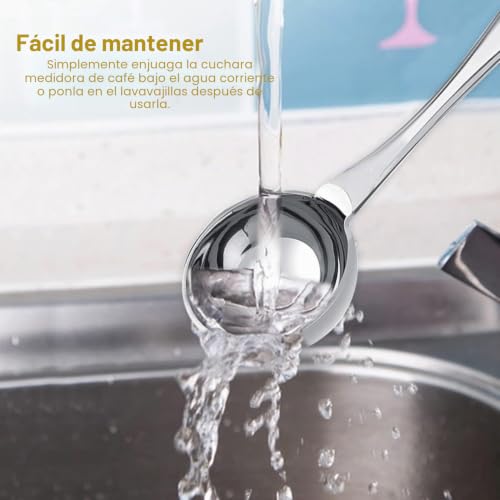 Miniatura 7 de Hominas Cuchara Medidora Para Condimentos De Café De 15 Ml, Dosificador Cafe Molido Tablespoon Scoop De Acero Inoxidable De Mango Largo Para Granos De Café O Té