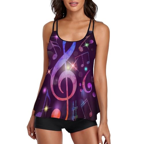 Tankini femme fluide robe de plage deux pièces avec shorty intégré