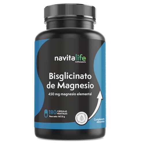 Magnesio Bisglicinato 2250 mg Premium - 180 Cápsulas para 3 Meses - Sin Efecto Laxante | Potencia el Rendimiento y la Concentración | Reduce Cansancio, Fortalece Músculos, Articulaciones | Navitalife