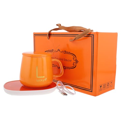 BRIGHTFUFU Electric Cup Warmer Large Cup for Hot Drinks Auto Off Warm Mug Tea Present Box