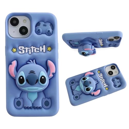 Image of MIDOS Back Cover Compatible with iPhone 14 Girls Case 3D Cute with Holder Full Protective Case for-iPhone 14 (Case 10)