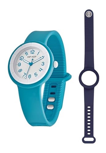 Montre femme Hip Hop Special Pack : quartz étanche 50m et bracelet silicone