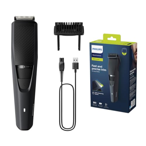 Philips Series 3000 - tondeuse à barbe électrique pour hommes avec lames auto-affûtées, doté...