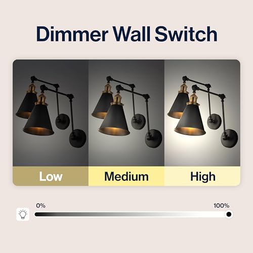 Image of JONATHAN Y Rover 1-Light Wall Sconce 7 inch, Black /Brass Gold, Set of 2
