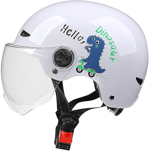 Casque enfant 48-55cm ajustable blanc et violet pour stopper les risques de chocs