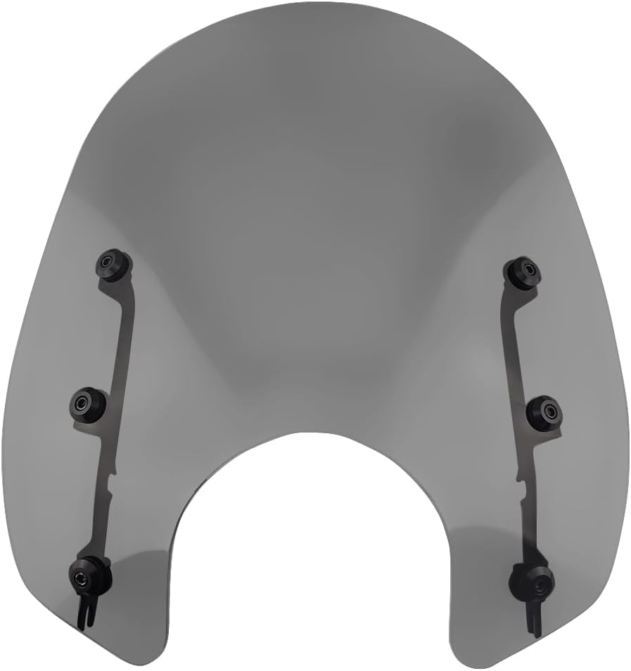 Front 15inch Tinted Windshield Windscreen 48-58mm Clamps for 5.75inches headlight For Harley Softail Models 2018-2024 (FXBB, FXST, FXLR) & Dyna Series 2006-2017