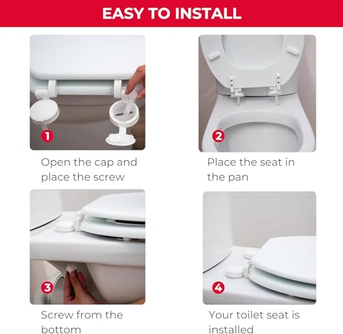 Abattant WC en MDF blanc Wirquin Woody Paramount forme U