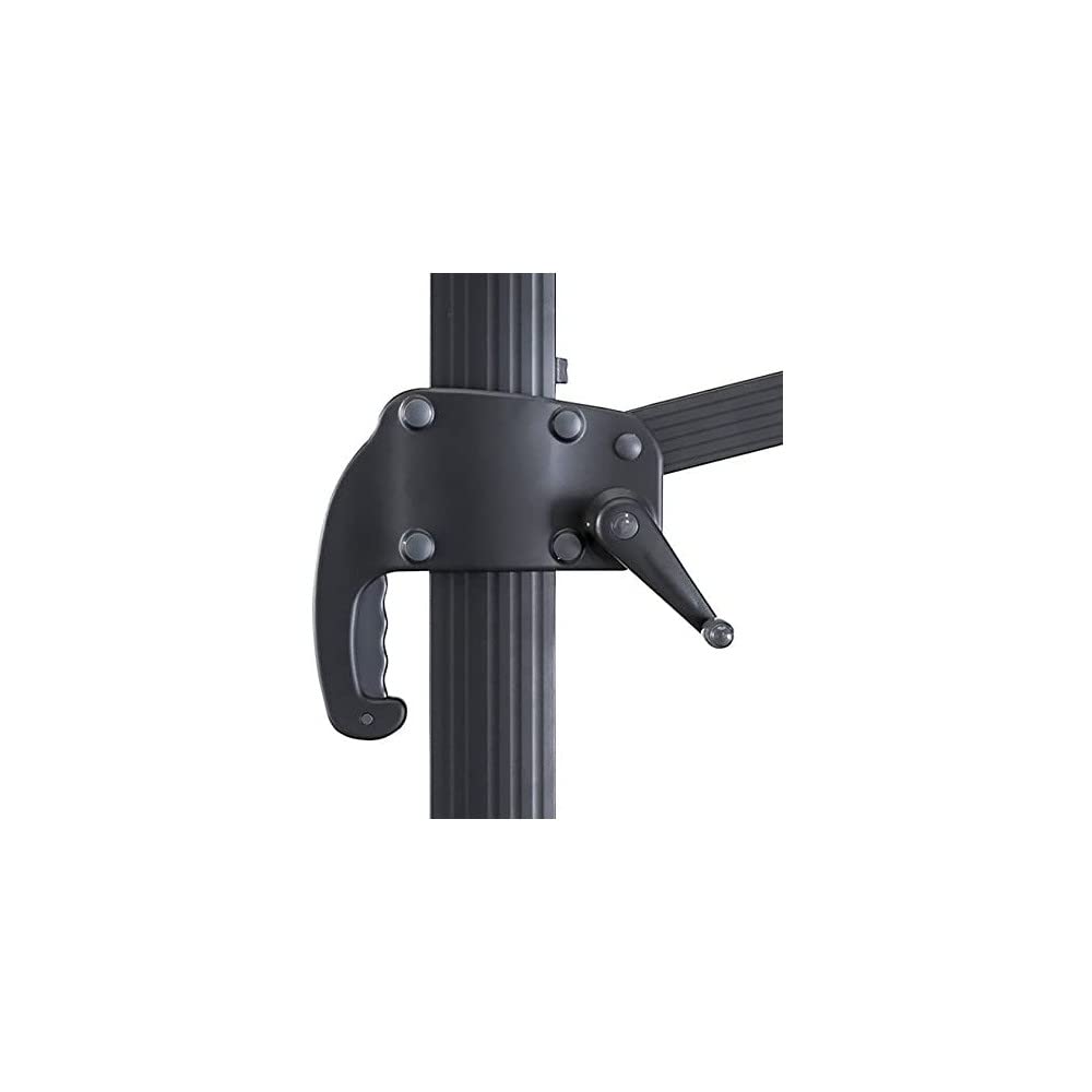 Mediawave Store - Ombrellone Rettangolare RIMINI Telo 3x4mt Ecrù con Braccio Decentrato Retrattile, Telo Ombreggiante Protezione Raggi UV, Ombrellone per Giardino e Terrazzo, Esterni