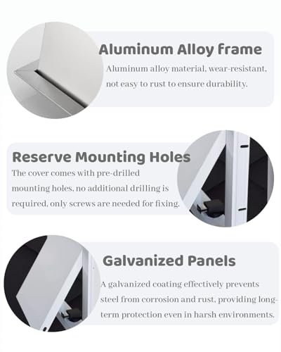 Panneau d'accès en aluminium laqué blanc avec fixations universelles - 4