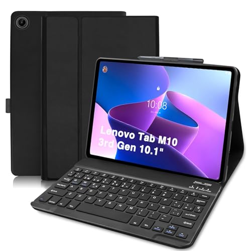 COEZFE Funda con Teclado para Lenovo Tab M10 3rd Gen 10.1 Pulgadas 2022, Español Ñ Teclado...