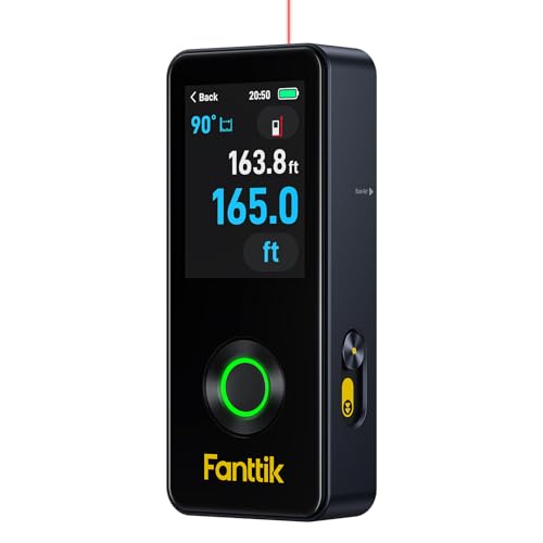 Fanttik Neo A11 Pro Laser Measuring Tool, 165FT Laser Measure with 2.4" IPS Touch Screen, Angle Sensor & Bubble Level, Distance Area Volume Measurement, Data Storage, Type-C Rechargeable for Home DIY