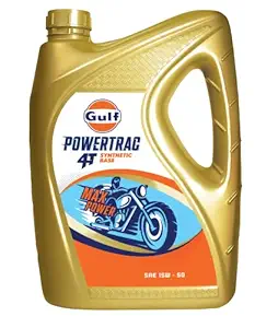 GULF POWERTRAC 4T SAE 15W-50 - Synthetic Engine Oil for Motorcyles [2.5 L] - Pack of 1