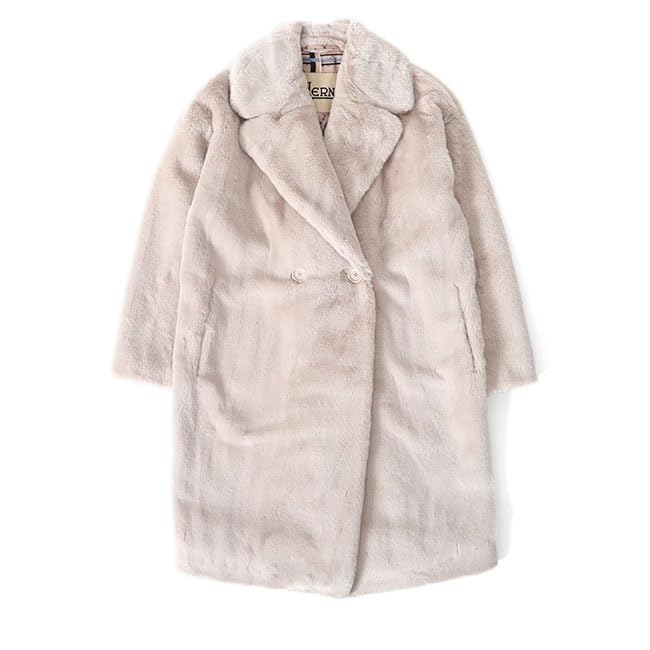 Amazon | HERNO ヘルノ エコファー ダブルブレスト ファーコート Amazon | HERNO ヘルノ エコファー ダブルブレスト ファーコート