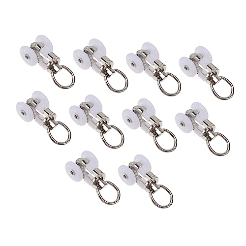 PRETYZOOM 30pcs Curtain Track Gliders Curtain Hanging Pulleys for Smooth Sturdy Material for Home Office and Event