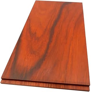 Padauk Hardwood Planks - 2-Pack Padauk Unfinished Wood Blanks - 1/4’’ (6mm) 100% Pure Hardwood - Laser Engraving Blanks - Exotic Wood for Woodworking, Crafts, and Gifts