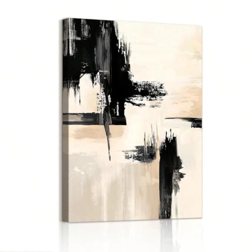 Grande œuvre d'art minimaliste et raffinée à effet texturé LIFKNVN