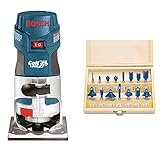 BOSCH Router Tool, Colt 1-Horsepower 5.6 Amp Electronic Variable-Speed Palm Router PR20EVS & Hiltex...