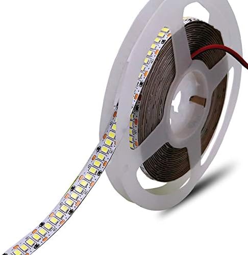 Boarda 16.4ft 240LEDs/m 12V Flexible SMD 2835 Warm/Nature/Cool White LED Strip,1200 Units SMD 2835 LEDs,for Holiday Party Stairway Home Decoration Cupboard (Cool White 6000K)