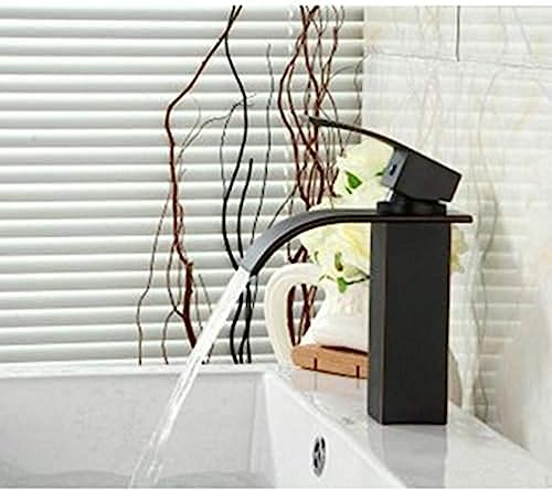 Mitigeur cascade laiton massif à commande unique pour évier de salle de bain ergonomique