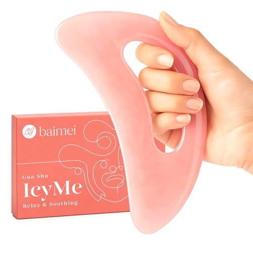 BAIMEI IcyMe Resin Body Gua Sha Tool for Skin Care Large Easy-Grip & Smooth