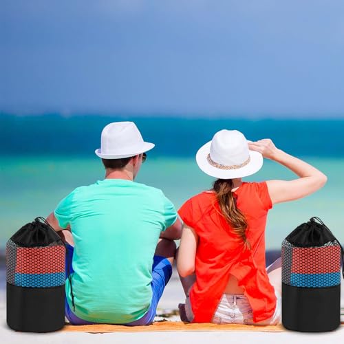 Hahafelt 2 Pack Car Seat Towel Covers with Storage Bag, 63 x 32 Inch Universal Non Slip Waterproof Sweat Protector for Car Truck, Gym Swimming Running, Machine Washable (Beach Palm Trees) - Thumbnail 7
