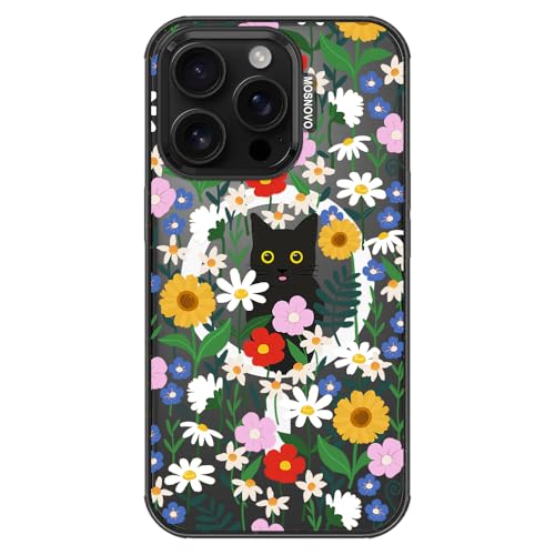 Coque iPhone 16 Pro motif chat noir idéale pour les sorties nature