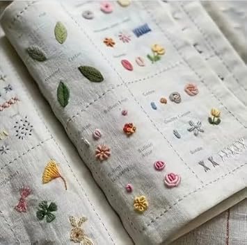 Dikiş Kitabı - 18 Nakış İğnesi, 12 adet İp, 1 Dikiş Kitabı, Renkli İplikler