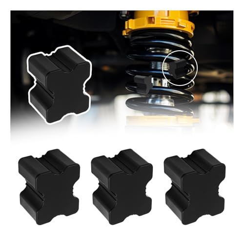 4PCS Car Coil Spring Spacer Rubber Heavy Duty Coil Spring Booster Car Lift Blocks for Lifting 1 to 1.5 Springs Spacing Universal Front & Rear Coils Over Springs Spacers for Cars