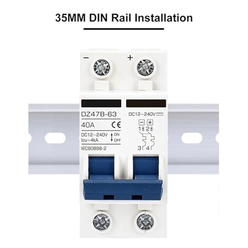 Interruptor de CC fotovoltaico de 40A para proteger baterías y paneles de 12V a 240V 4