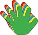 5.5" Hand Assorted Color Creative Cut-Outs, 31 Cut-Outs in a Pack for Kids' Craft, Unity, Handprint Wreath, School Craft Projects.