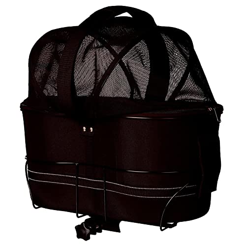Trixie 13118 Fahrradkorb für breite Gepäckträger, 29 × 42 × 48 cm, schwarz