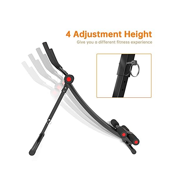 HOTSYSTEM Ab Machine, Core & Abdominal Trainers Ab Workout Machine Home Gym Body Shaper with Display and Adjustable Height Levels