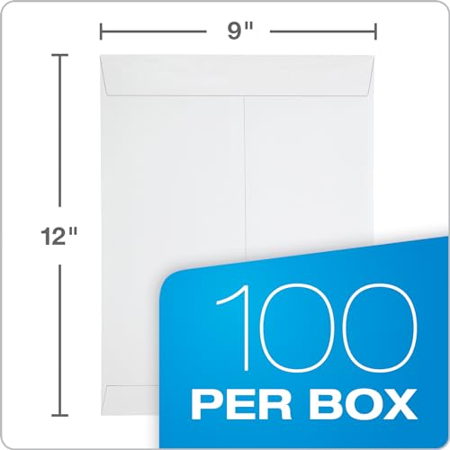 Columbian 9 x 12 Catalog Envelopes, Self Seal Closure, 28 lb White Wove, for Mailing Flat Letter Size Documents, 100 Per Box (COLO342) - Thumbnail 4