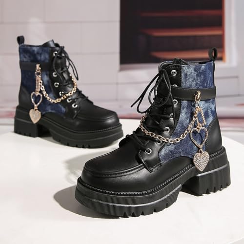 Bottes de rue épaisses pour femme en version décontractée multicolore