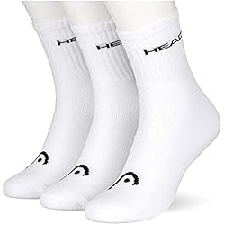 Head Short Sock, Blanco (White), 39-42 (Pack de 3) Unisex Adulto