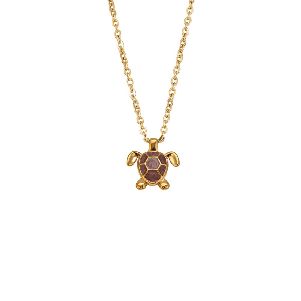 Stingray Pendant Necklace Opal Manta Ray Snake Necklaces Stainless Steel Stingray Herringbone Chain Necklace for Women Men Summer Beach Mobula Jewelry Brown Tur
