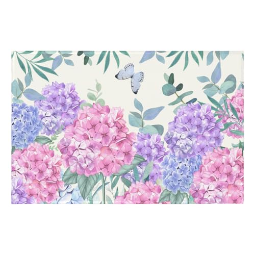 Tapete decorativo floral hidrangea 24x35 pulgadas miniatura 1